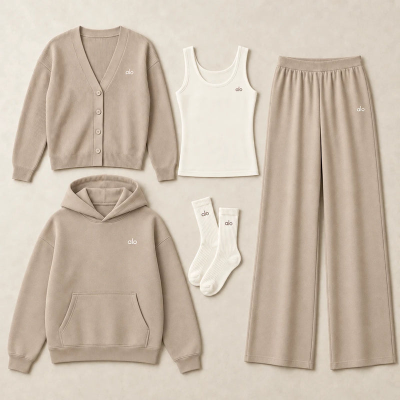 Four-Piece Cardigan and Hoodie Set