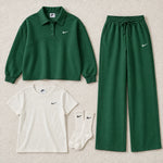 Collared Three Piece Set