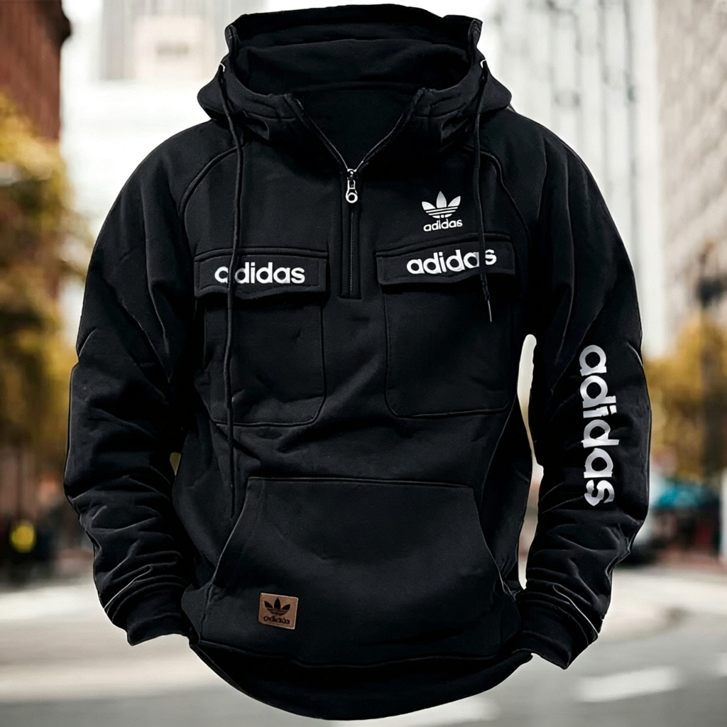 Utility Pocket Hooded Pullover