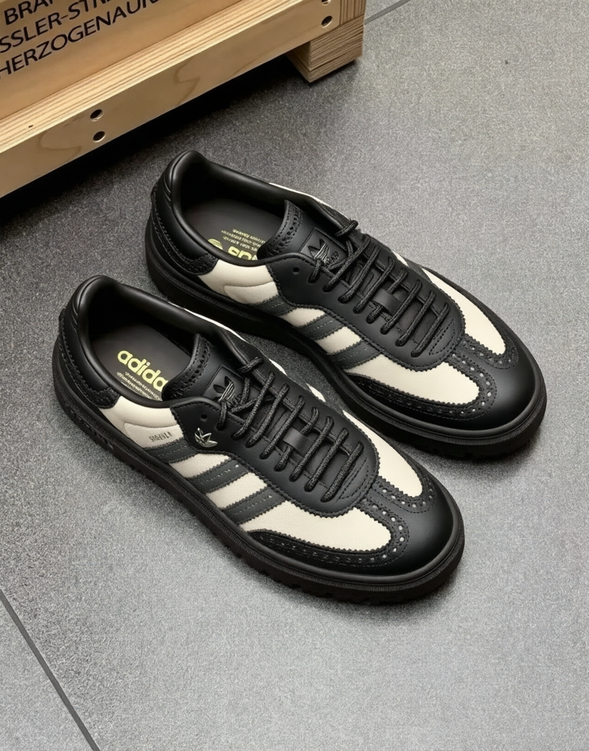 Brown Gold Samba Sneakers