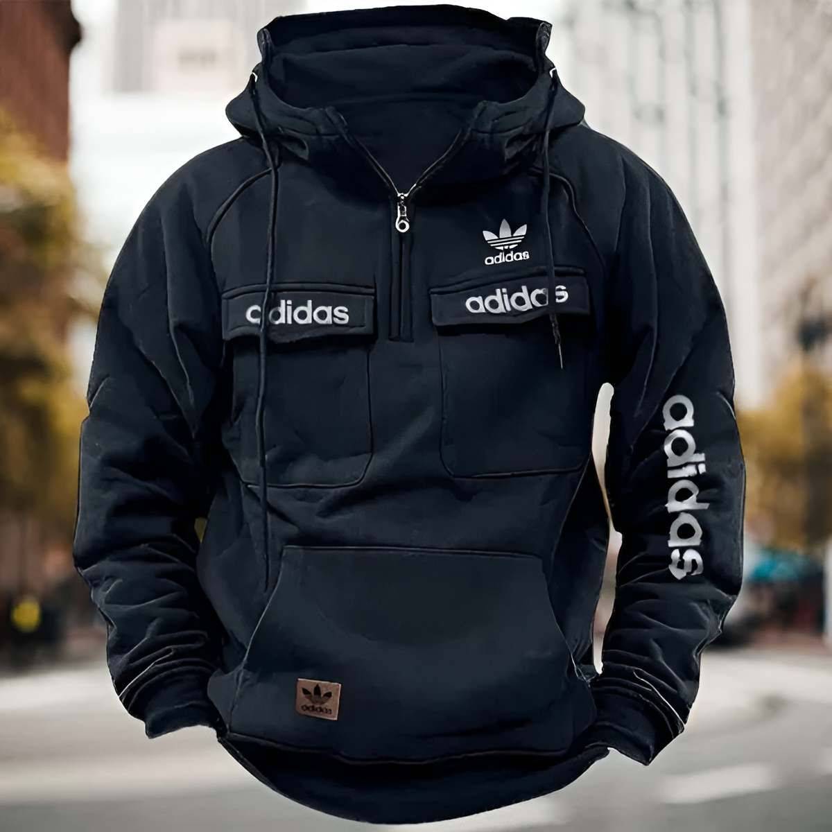 Utility Pocket Hooded Pullover