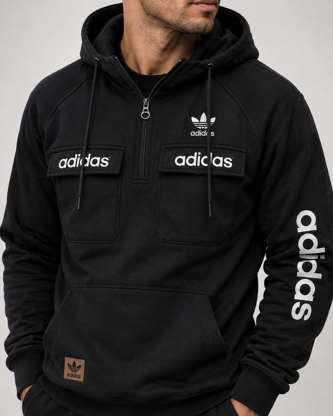 Utility Pocket Hooded Pullover